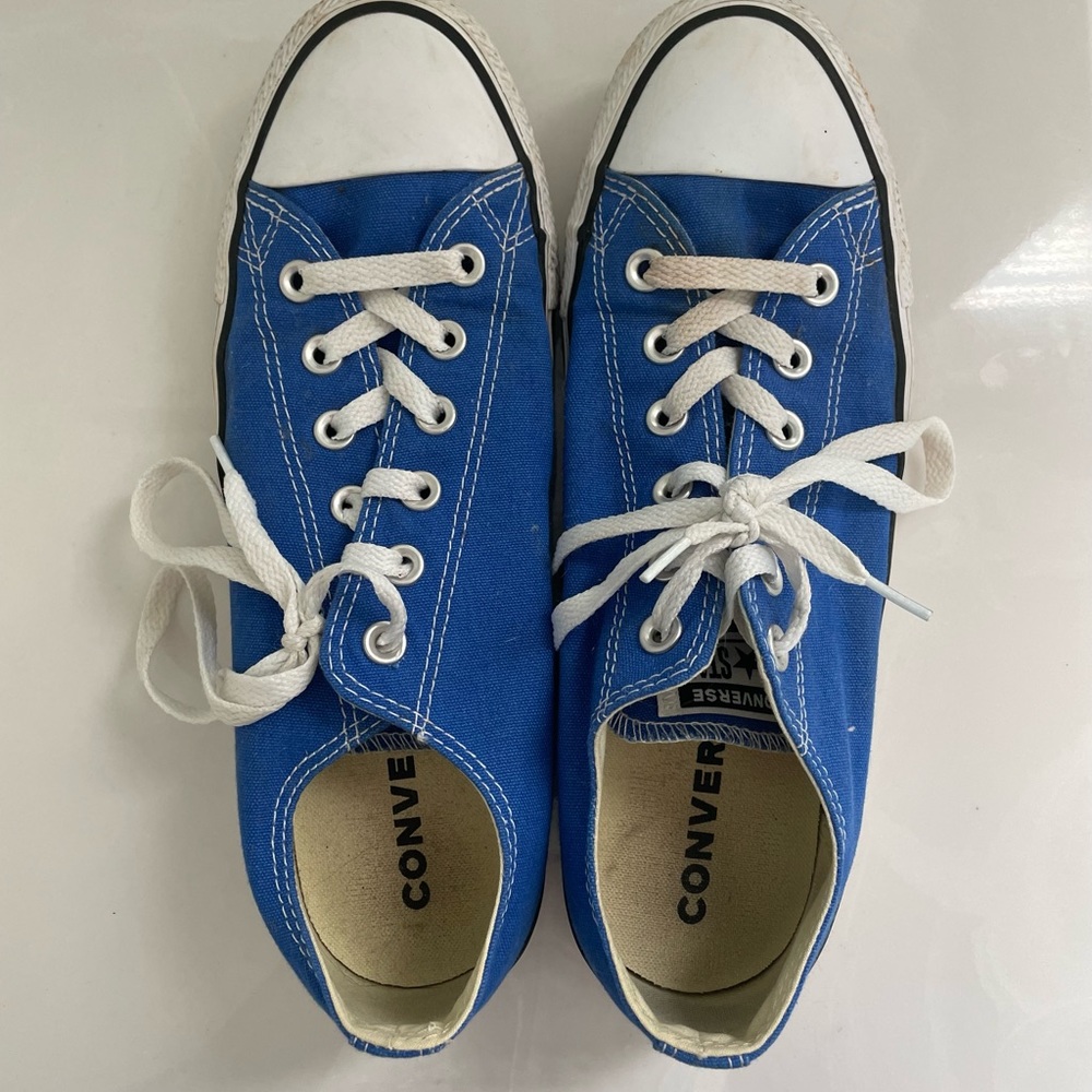 Blue Low Top Converse